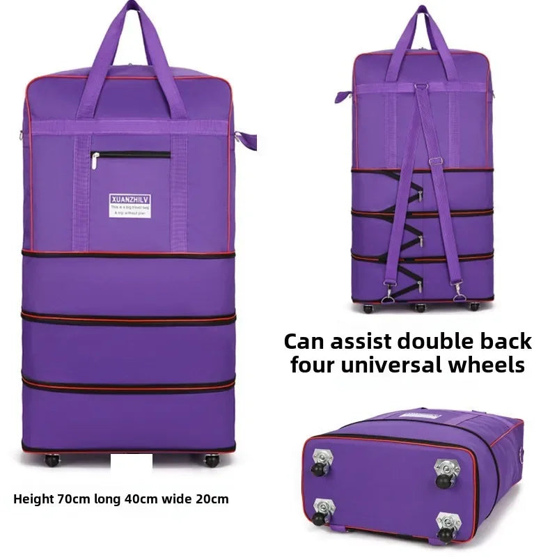 Foldable Travel Luggage Bag with Wheel