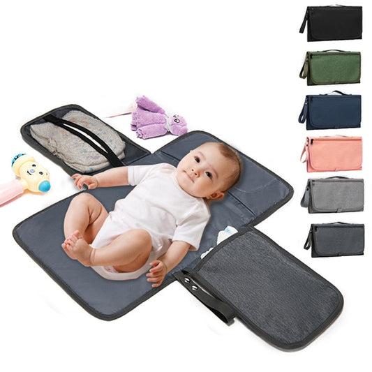 Portable Diaper Changing Pad Portable Baby Changing Pad with Pockets Waterproof Travel Diaper Changing Station Kit Baby Gifts - MONLANE