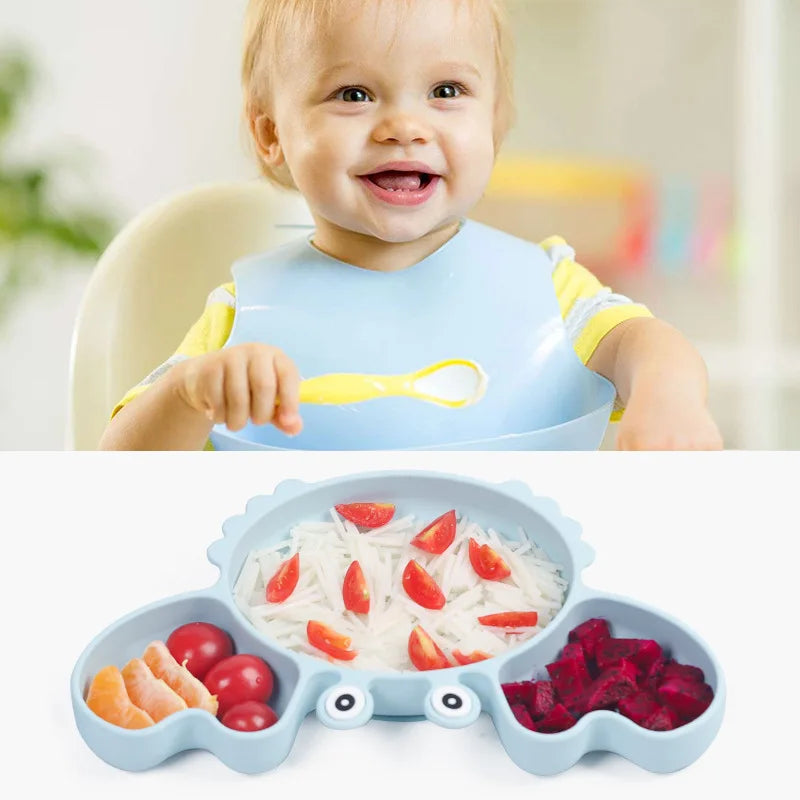 9Pcs Baby Silicone Non-Slip Suction Feeding set