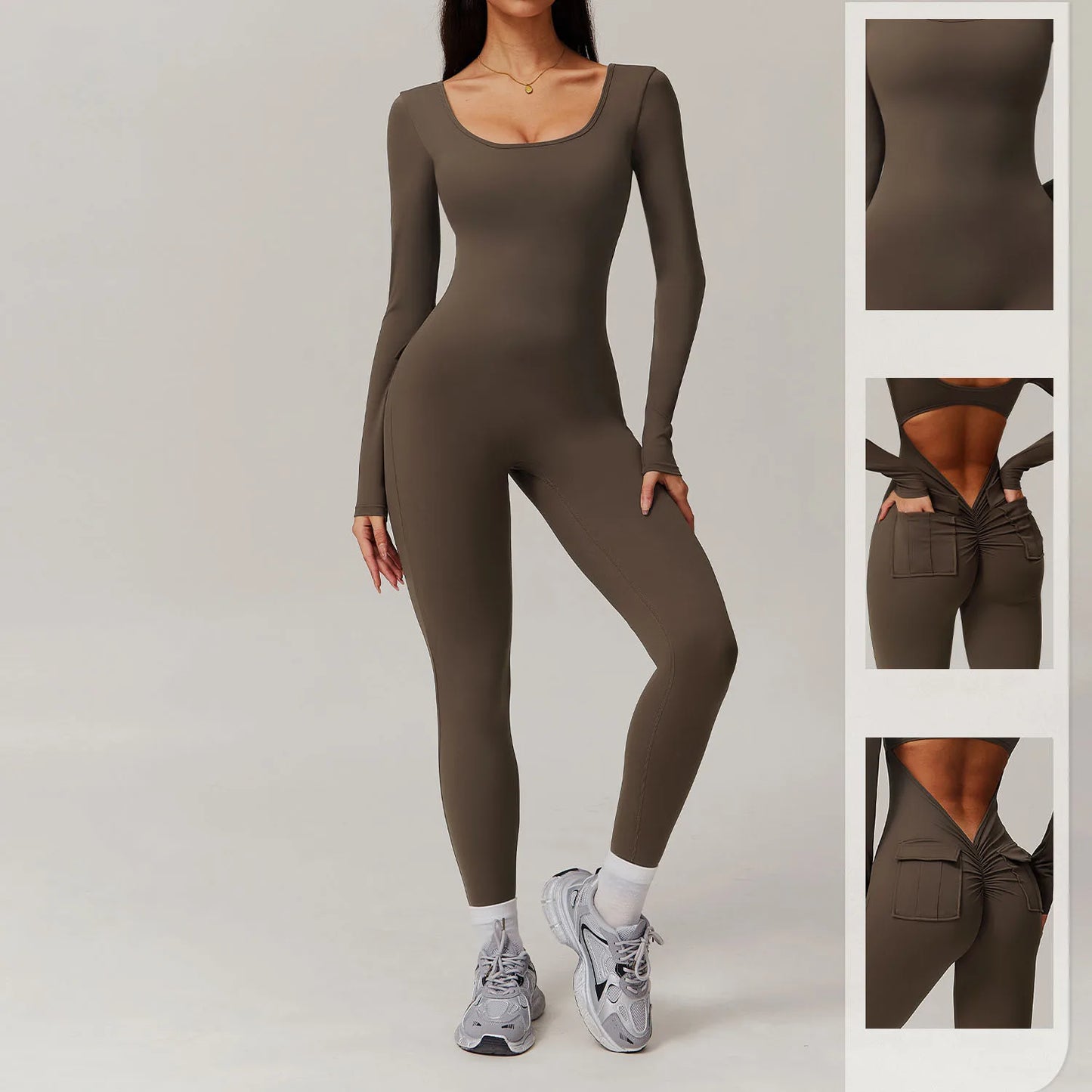 Beauty Back Long Sleeve Yoga Bodysuit