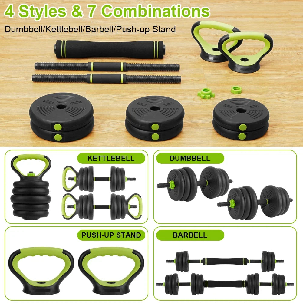 4-in-1 Adjustable Dumbbells Set