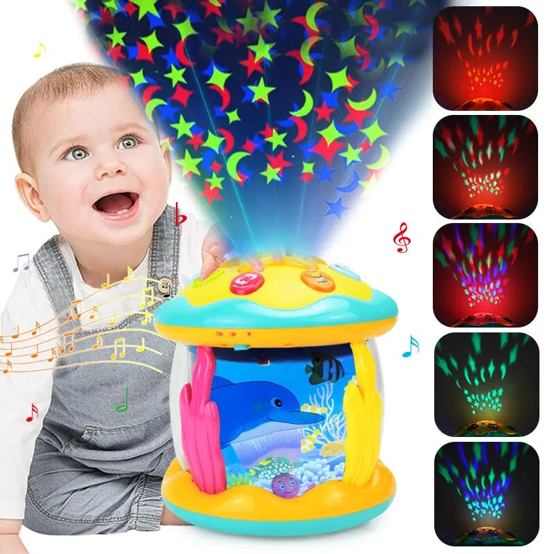 Baby tummy time toy- Ocean Rotating Projector - MONLANE