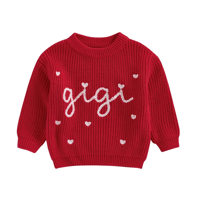 Girls Valentine's Day  Long Sleeve Sweater