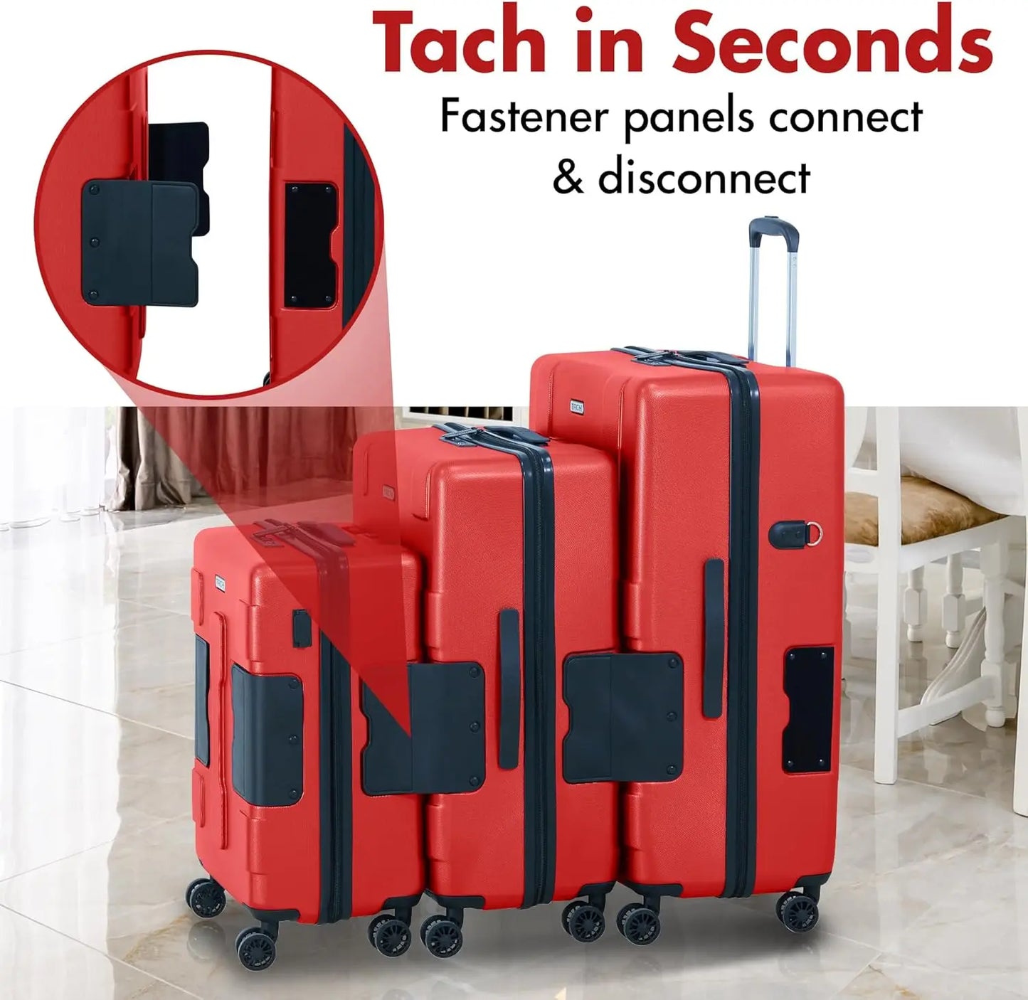 3-Piece Hardcase Connectable Luggage