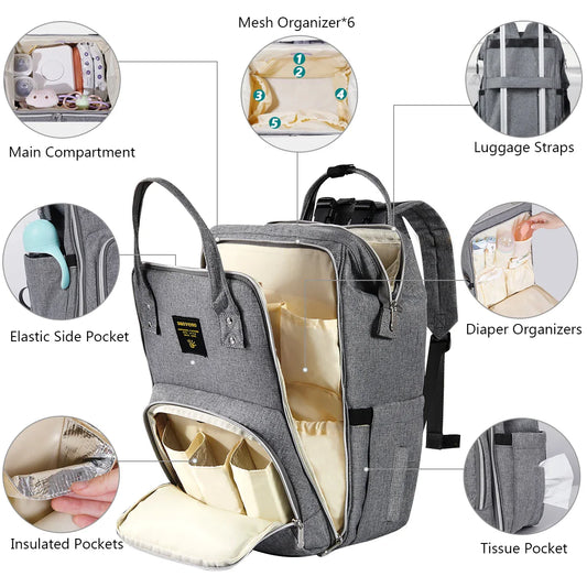 Stylish Diaper Bag Backpack Multifunction for Travel