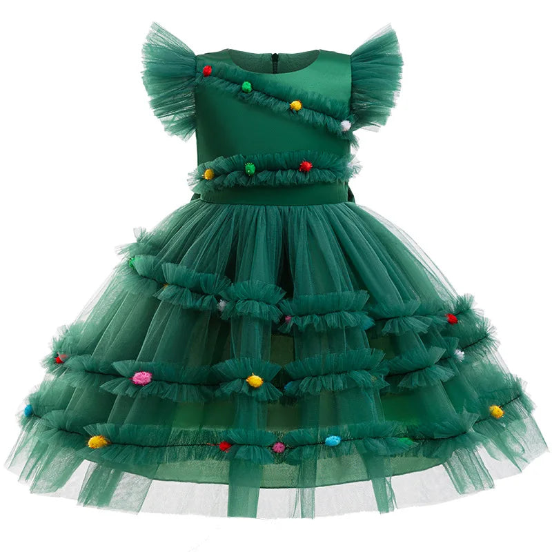 Xmas Girls Princess Dress