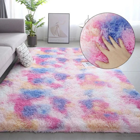 Rainbow Fluffy Carpet