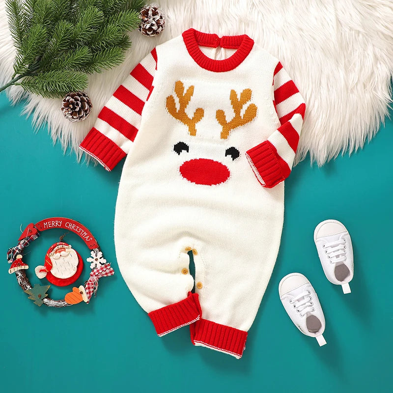 Baby Christmas Knit Romper