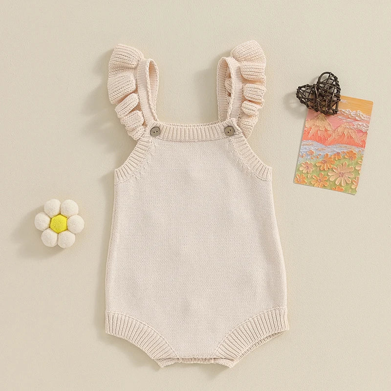 Newborn Baby Girls Knitted Rompers