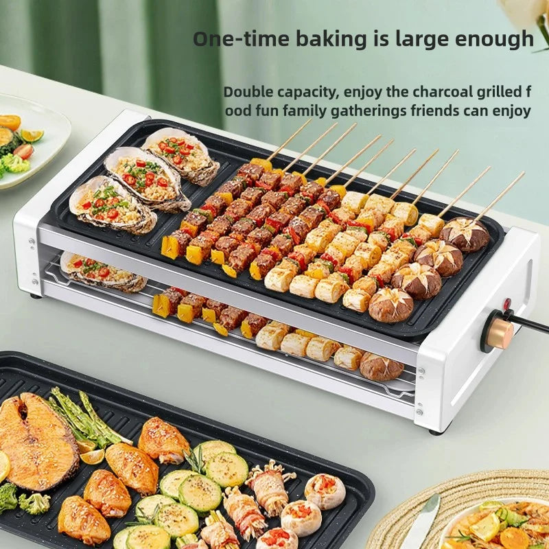 Large multi-person electric grill