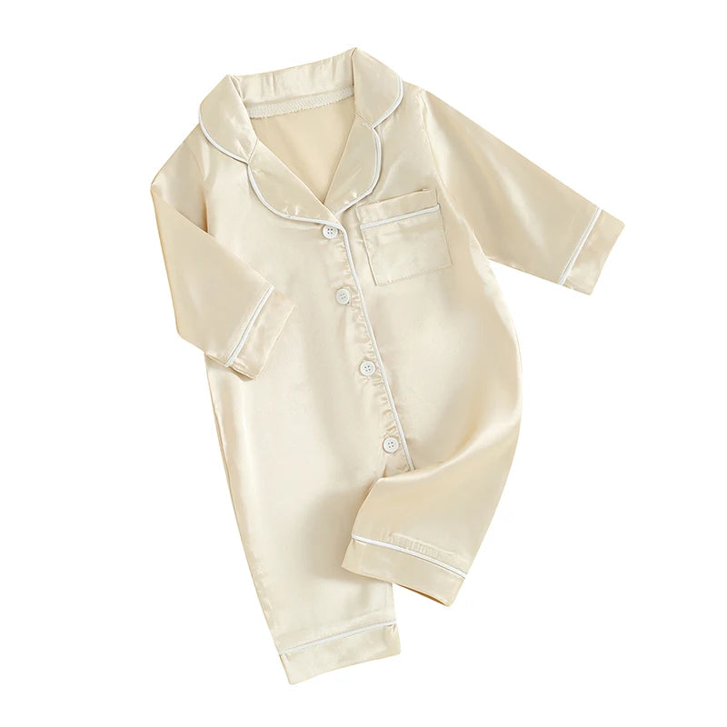 Newborn Button Down Romper Pjs