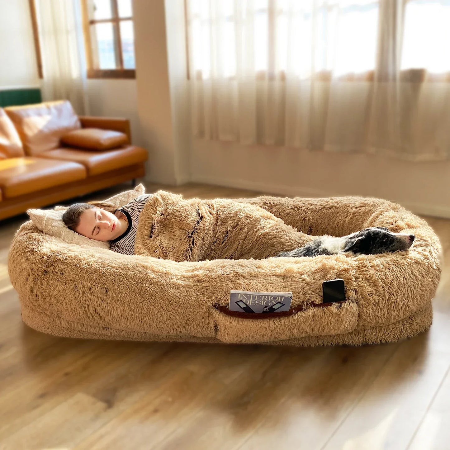 orthopedic jumbo plus human size dog bed