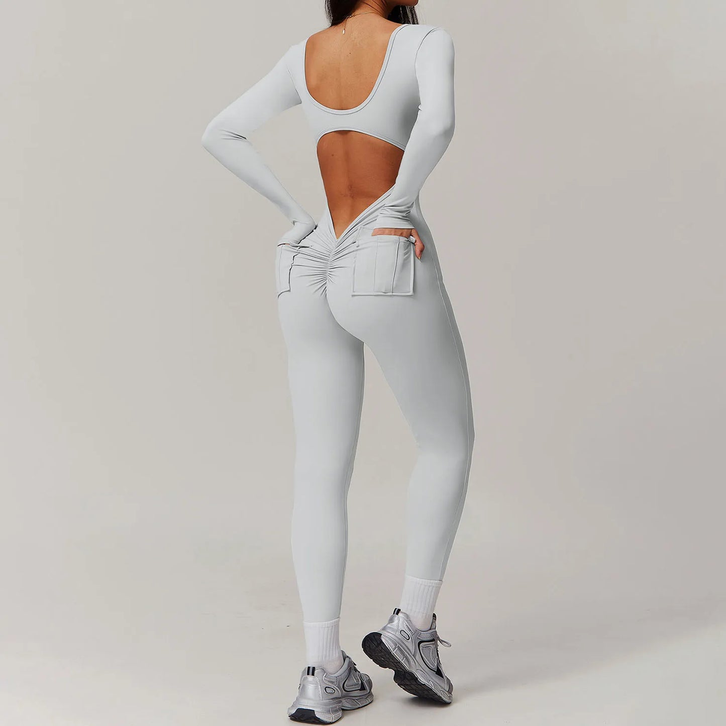 Beauty Back Long Sleeve Yoga Bodysuit