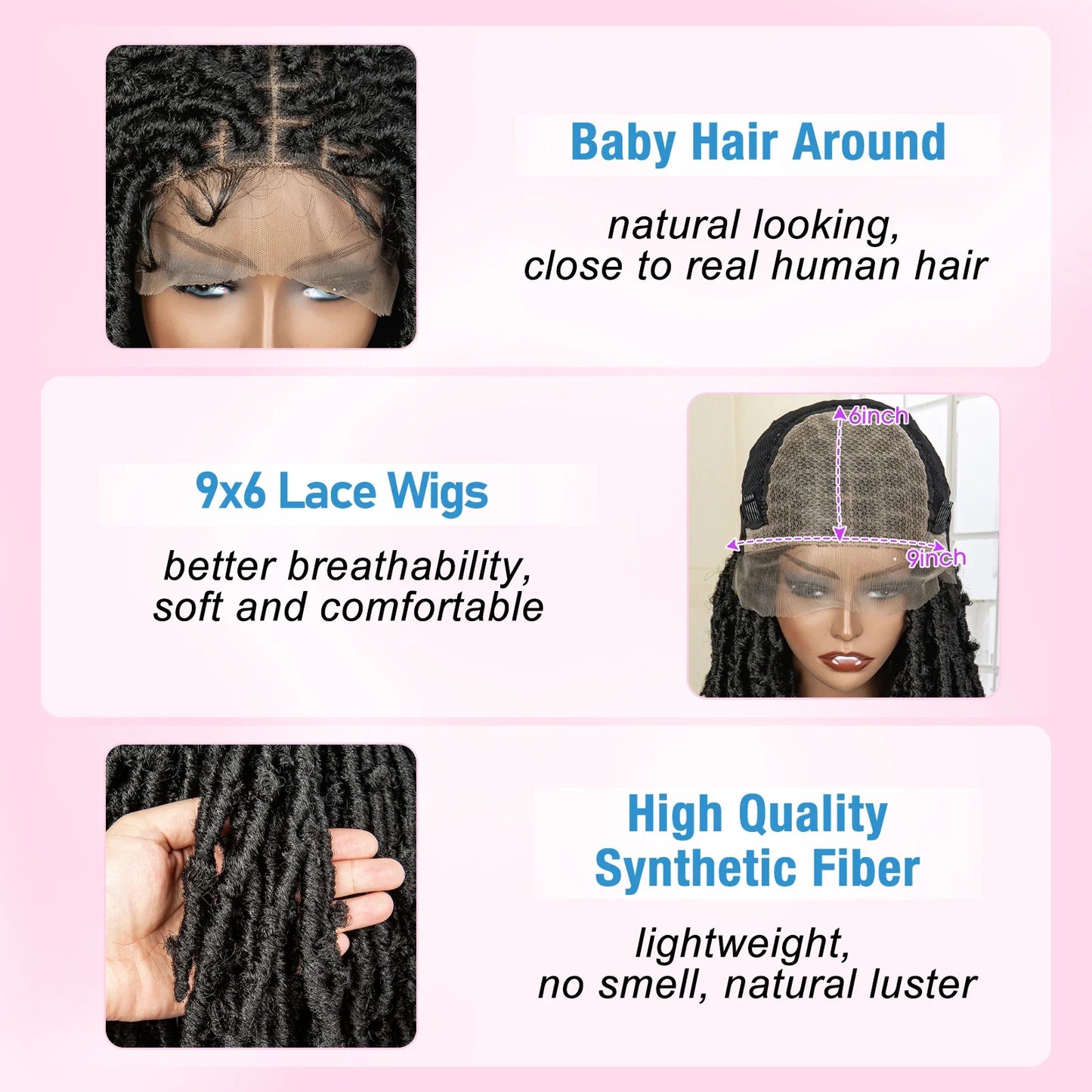 Dreadlocks  Braided Lace Frontal Wig