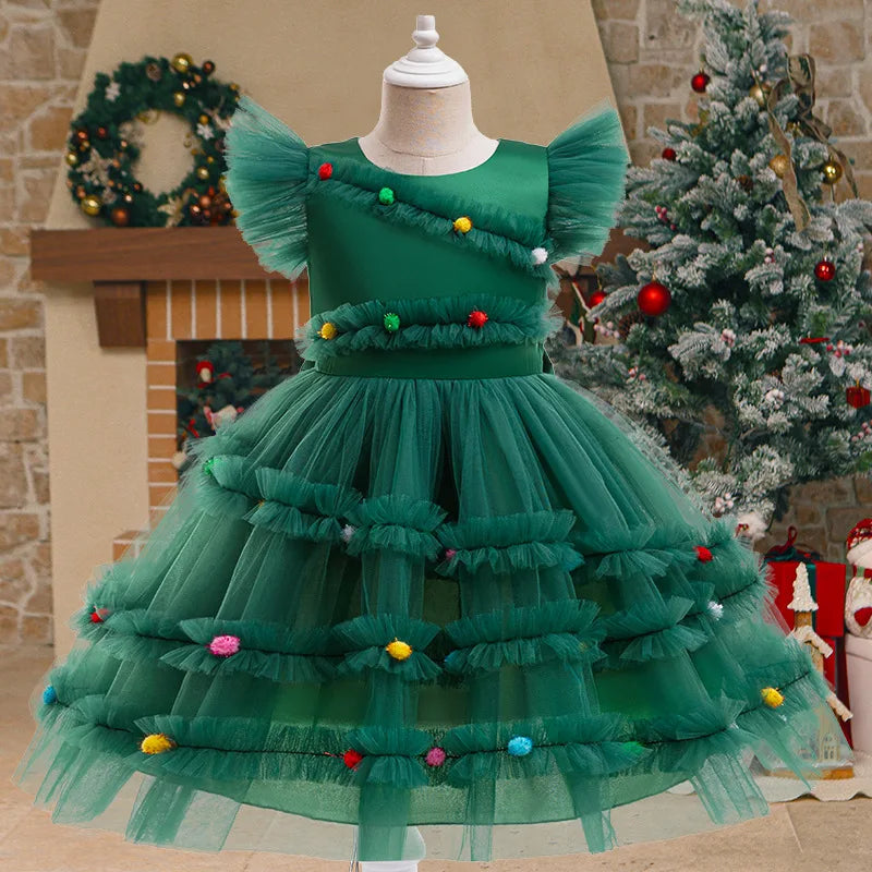 Xmas Girls Princess Dress