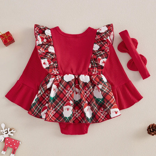 Baby Girl Plaid Romper Dress