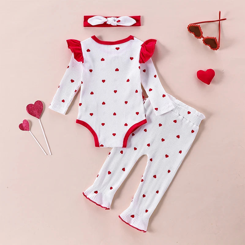 Baby Girl  Romper 3 Piece Set