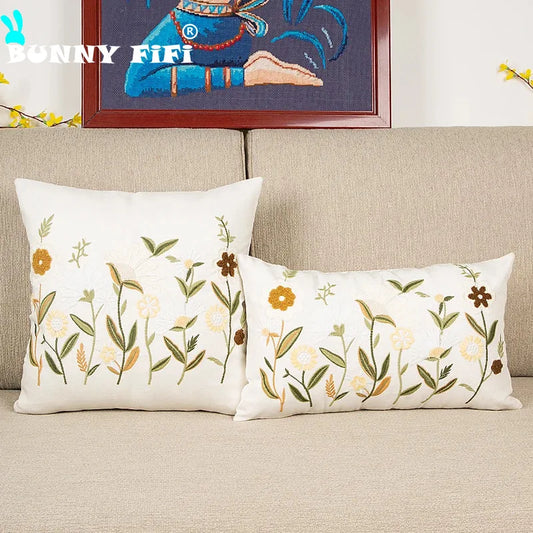 Embroidery cotton Pillow Cover