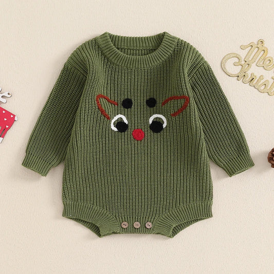 Baby Knit Christmas Romper