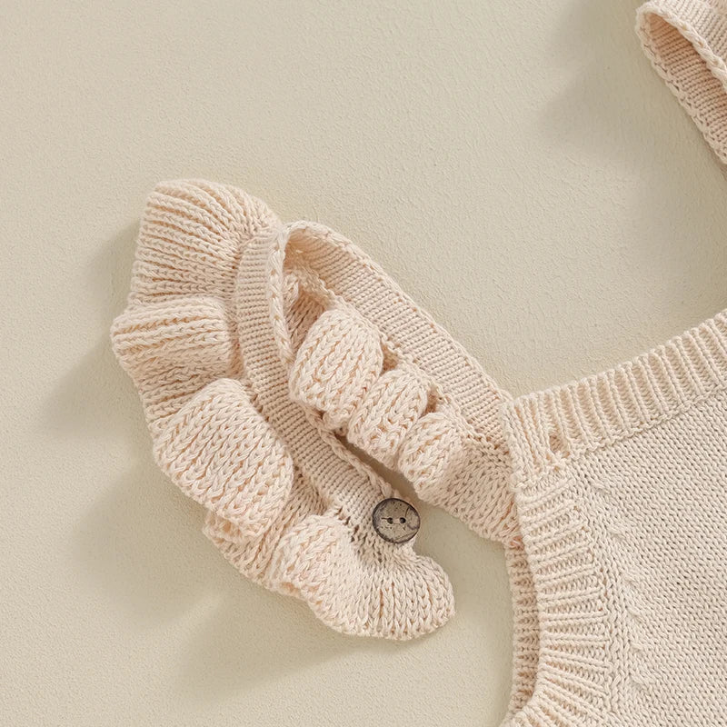 Newborn Baby Girls Knitted Rompers