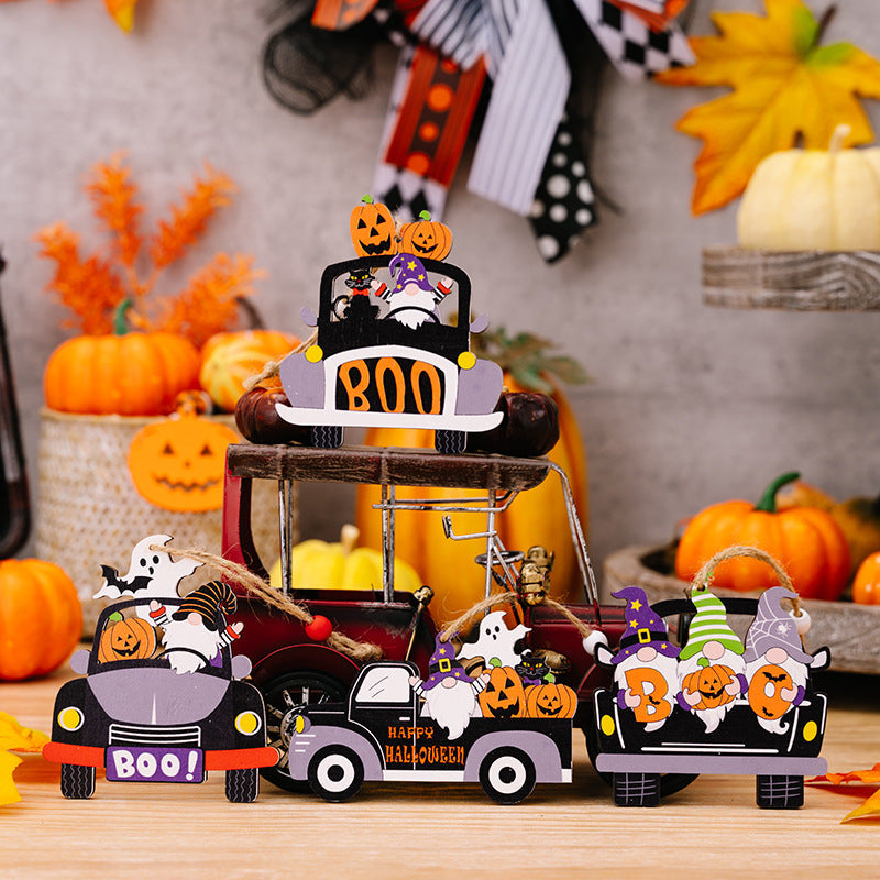 4-Piece Halloween Element Car-Shape Hanging Widgets - MONLANE