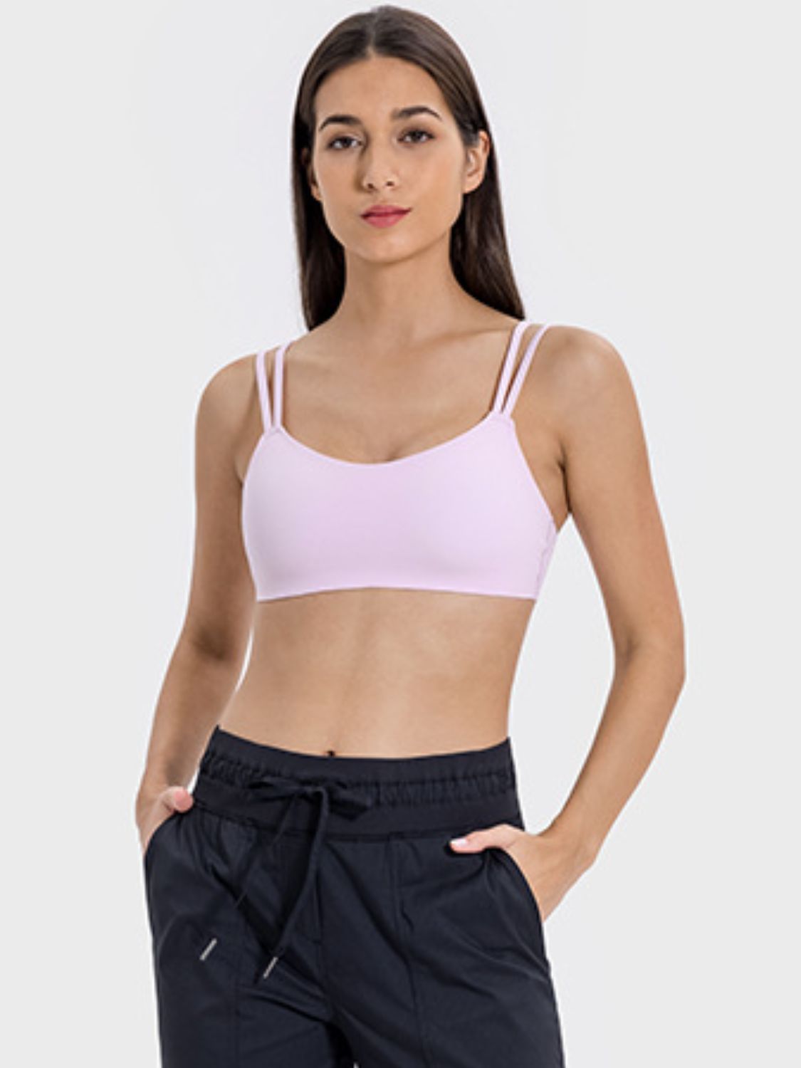 Scoop Neck Double Strap Active Cami - MONLANE