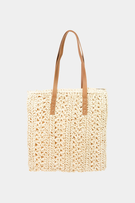 Fame Straw Braided Tote Bag - MONLANE