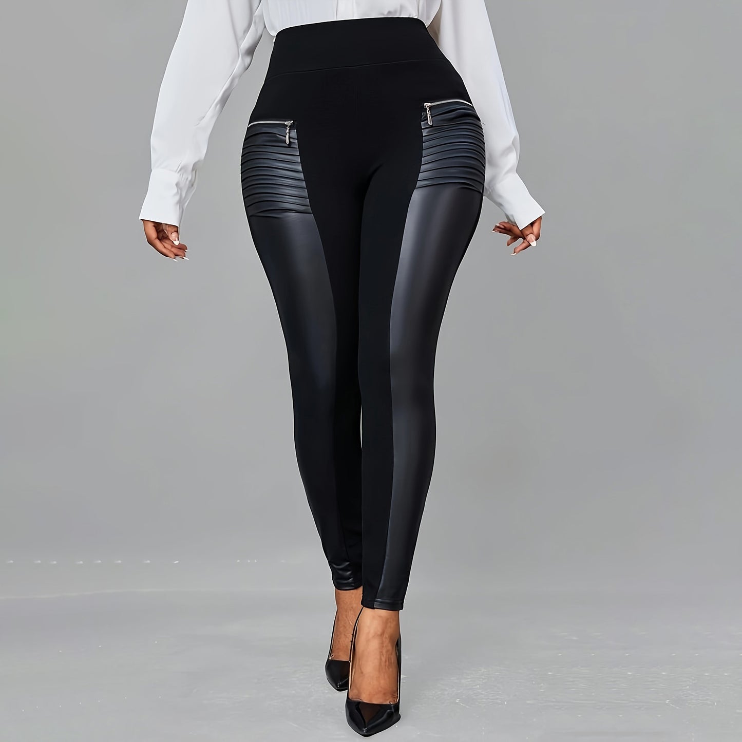 Tight Leather Slim Pants