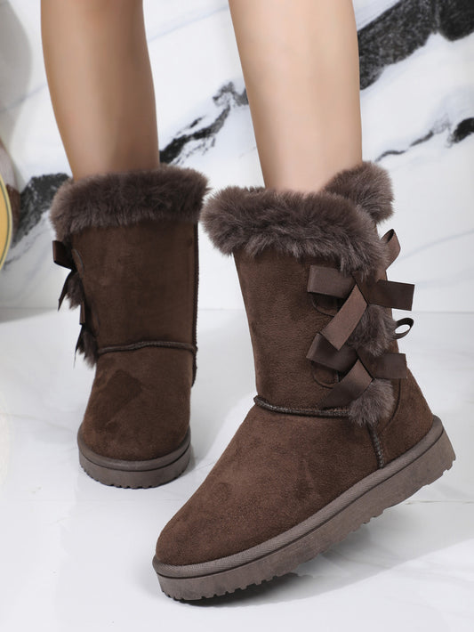 Thermal Faux Fur Suede Boots