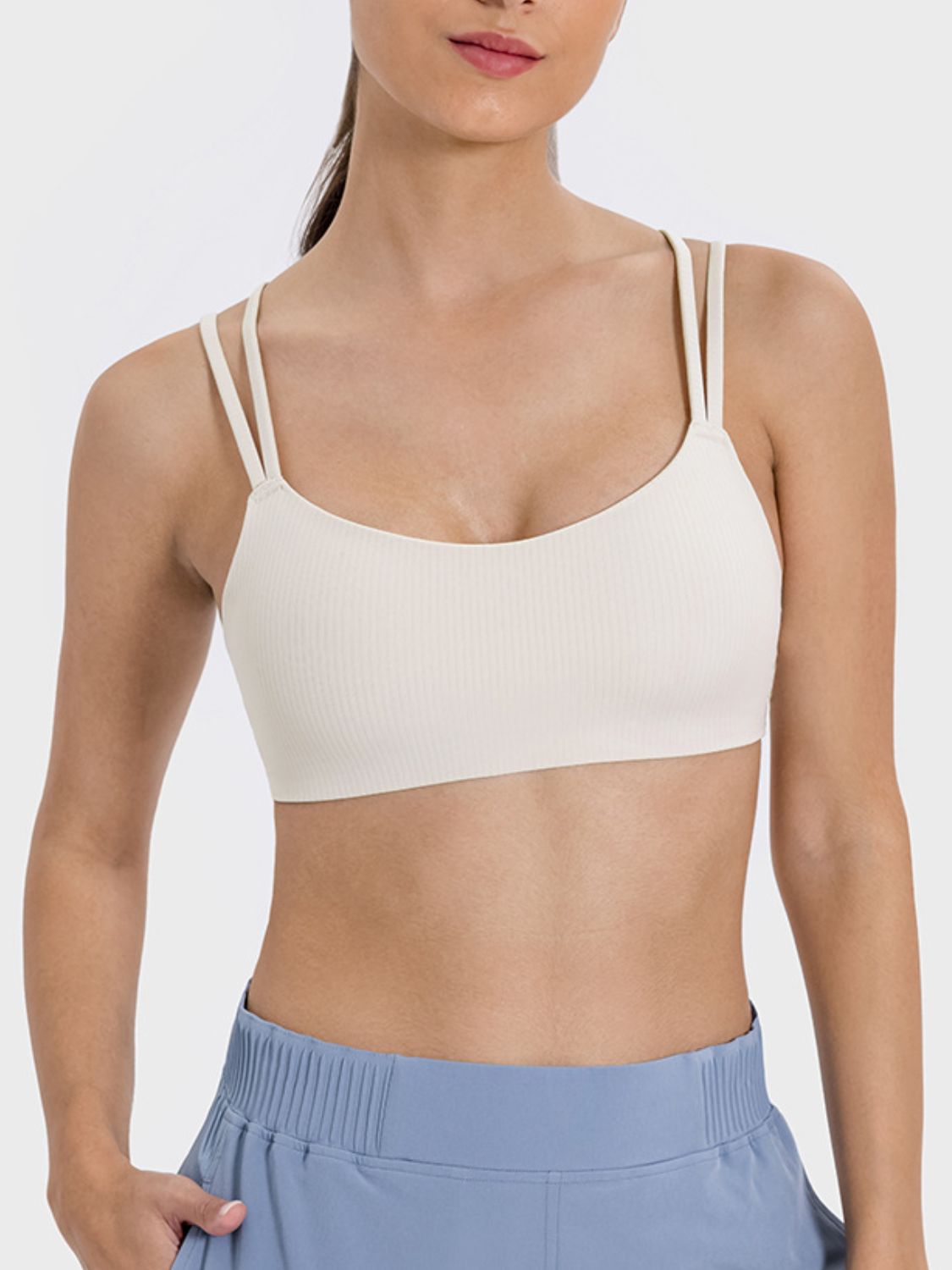 Scoop Neck Double Strap Active Cami - MONLANE