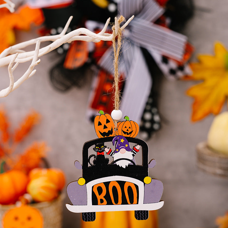 4-Piece Halloween Element Car-Shape Hanging Widgets - MONLANE