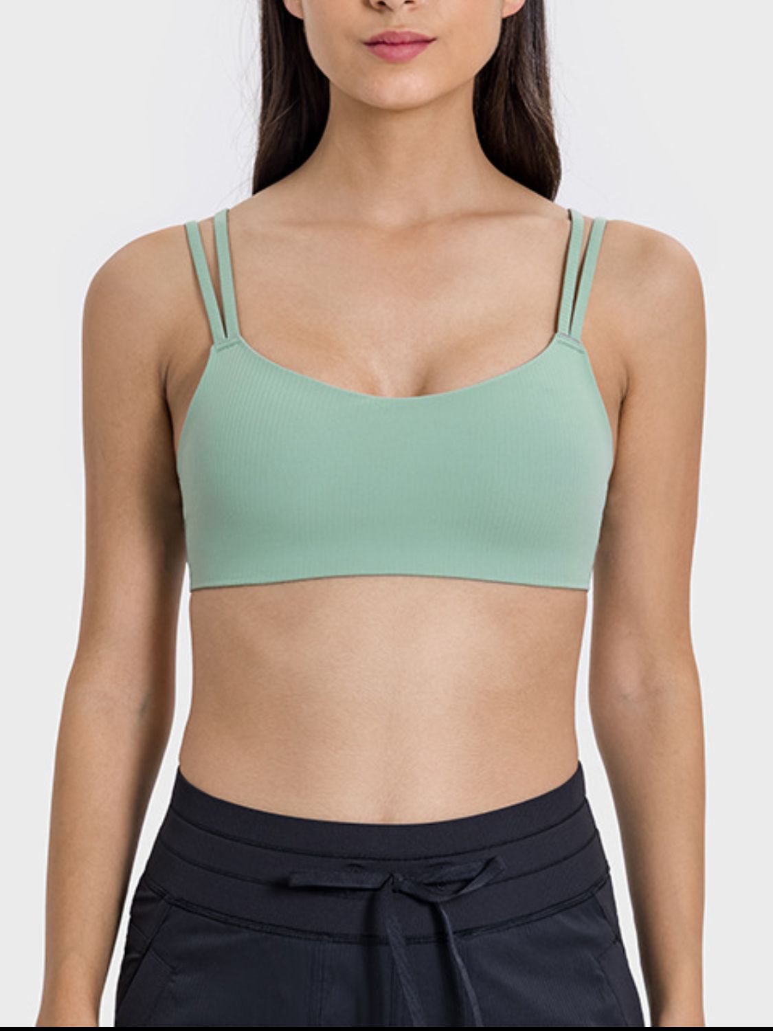 Scoop Neck Double Strap Active Cami - MONLANE