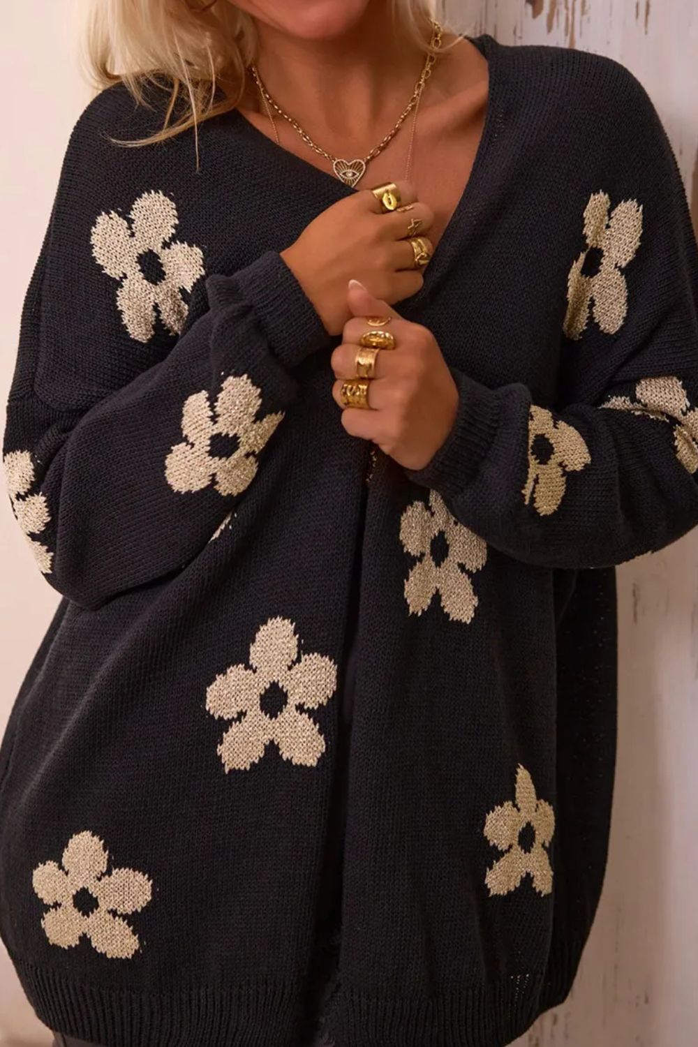 Flower Long Sleeve Cardigan