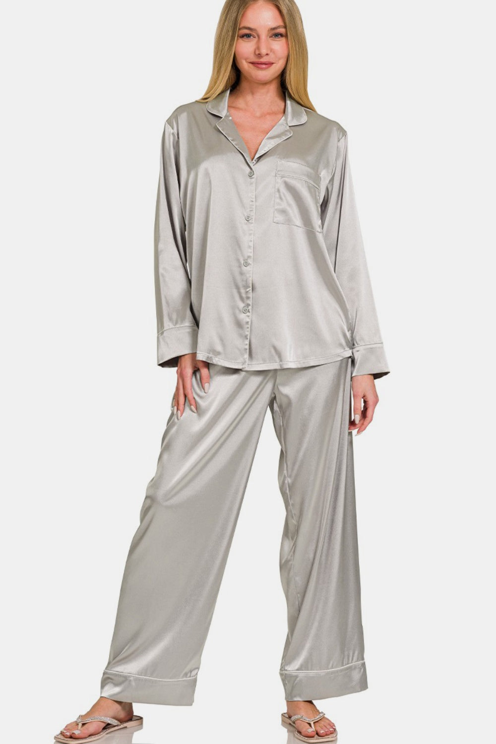 Long Sleeve Shirt Pajama Set