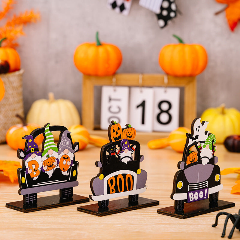 3-Piece Halloween Element Car-Shape Ornaments - MONLANE