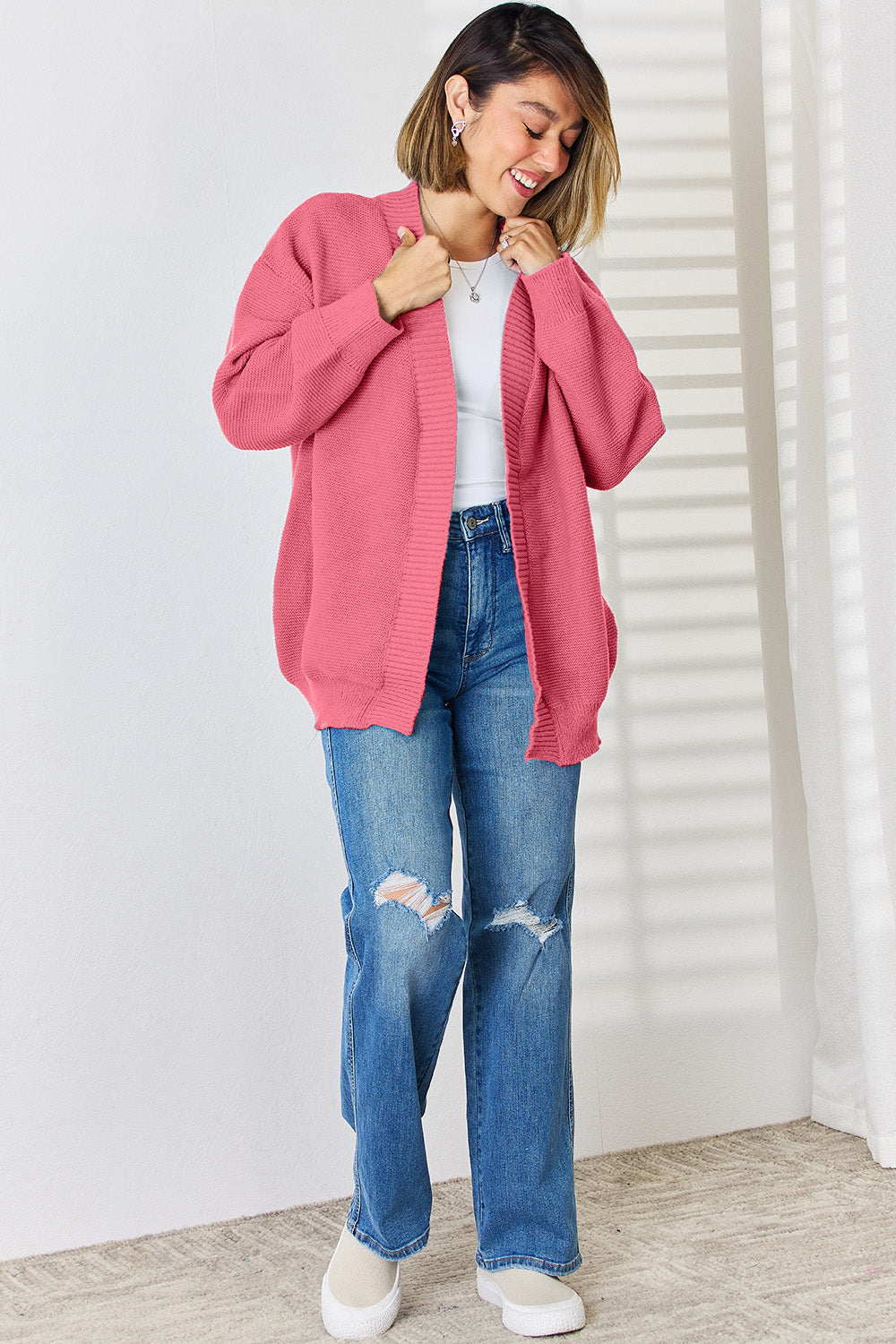 Dropped Shoulder Cardigan